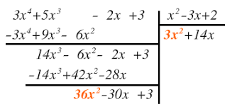 División de polinomios entre polinomios